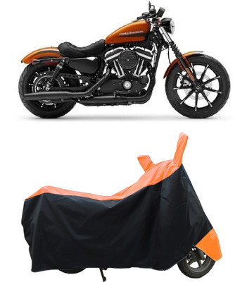 Coxtor Waterproof Two Wheeler Cover for Harley Davidson(Iron 883, Orange)