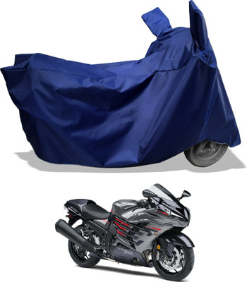 Amexride Two Wheeler Cover for Kawasaki(Ninja ZX-14R, Blue)
