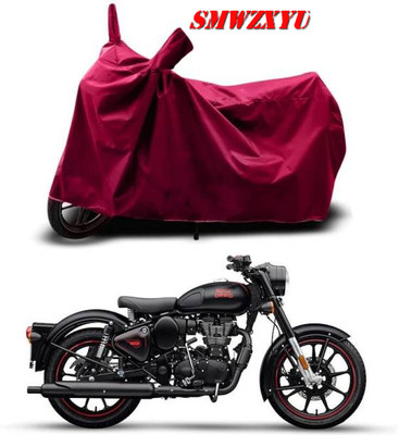 smwzxyu Waterproof Two Wheeler Cover for Royal Enfield(Classic 350 Signals, Maroon)