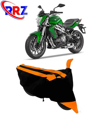 RRZ Waterproof Two Wheeler Cover for Benelli(TNT 300, Black, Orange)