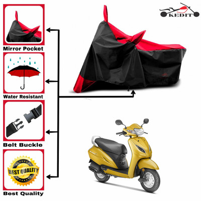 KEDIT Two Wheeler Cover for Honda(Activa 5G, Red, Black)