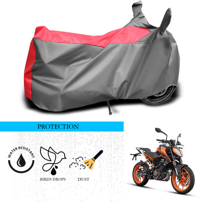 ANTHUB Waterproof Two Wheeler Cover for KTM(Duke 200, Grey, Red)
