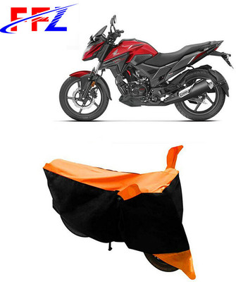 FFZ Waterproof Two Wheeler Cover for Honda(X-Blade, Black, Orange)