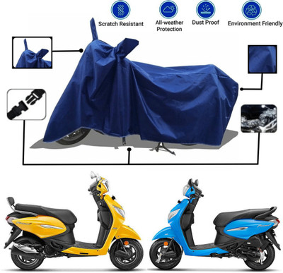 TENNYCER Waterproof Two Wheeler Cover for Hero(Pleasure Plus, Blue)