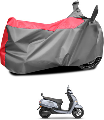 CODOKI Waterproof Two Wheeler Cover for TVS(iQube Electric, Grey, Red)