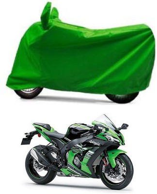 Furious3D Two Wheeler Cover for Kawasaki(Ninja ZX 10R, Green)