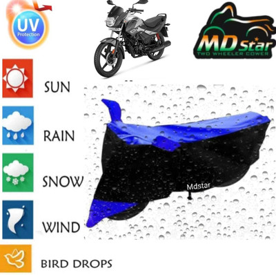 Mdstar Waterproof Two Wheeler Cover for Hero Electric(Electric NYX BS6, Blue)