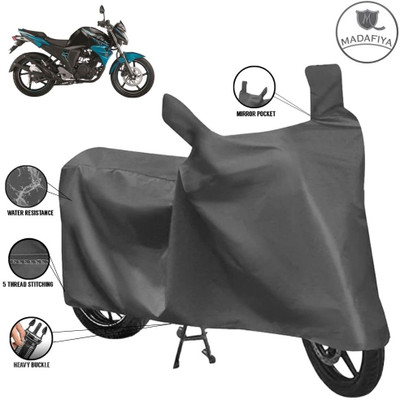 MADAFIYA Waterproof Two Wheeler Cover for Yamaha(FZ S FI (V 2.0), Grey)