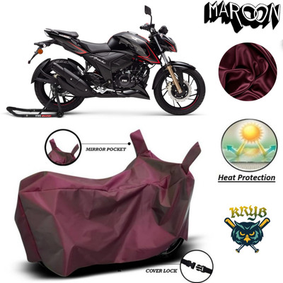 SK AUTO Waterproof Two Wheeler Cover for TVS(Apache RTR 160 4V, Maroon)