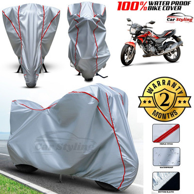 Car Styling Waterproof Two Wheeler Cover for Honda(CBZ, Silver, Red)