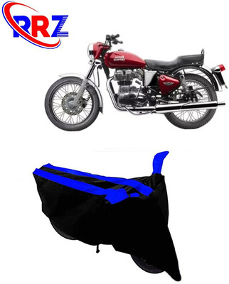 RRZ Waterproof Two Wheeler Cover for Royal Enfield(Electra 4S, Black, Blue)