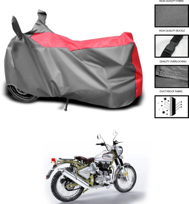 CODOKI Waterproof Two Wheeler Cover for Royal Enfield(Bullet Trials 500, Grey, Blue)