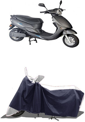 SUGASHRI Waterproof Two Wheeler Cover for Avon(E Star BS6, White, Blue)