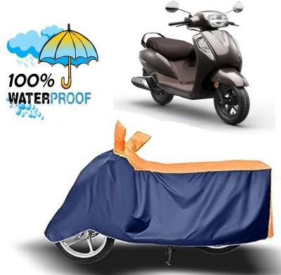 ROYAL AUTO MART Waterproof Two Wheeler Cover for Suzuki(Access 125, Blue, Orange)