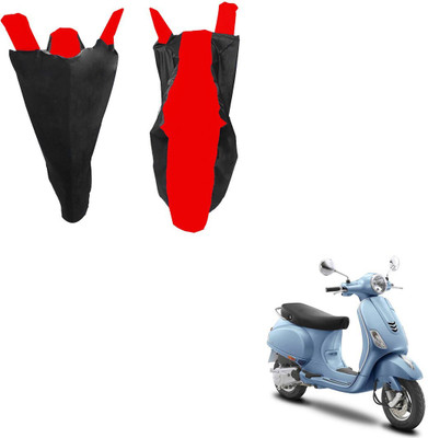RiderShine Waterproof Two Wheeler Cover for Vespa(ZX 125, Black, Red)