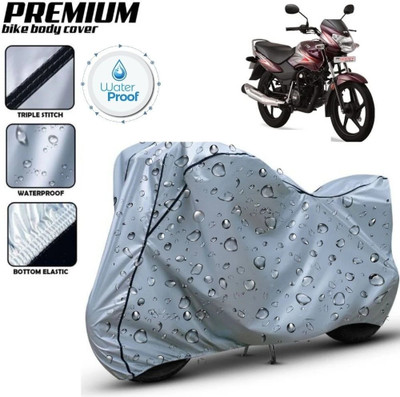 Delphinium Waterproof Two Wheeler Cover for TVS(Sport, Silver, Black)