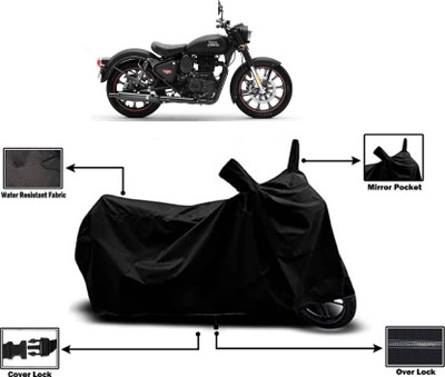 KEDIT Two Wheeler Cover for Royal Enfield(Classic 350, Black)