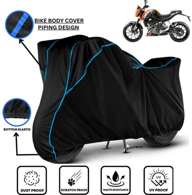 LE PRA Waterproof Two Wheeler Cover for KTM(125 Duke, Black, Blue)
