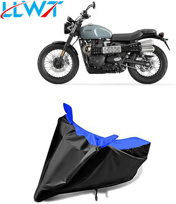 KPIND Waterproof Two Wheeler Cover for Triumph(Street Scrambler, Black, Blue)