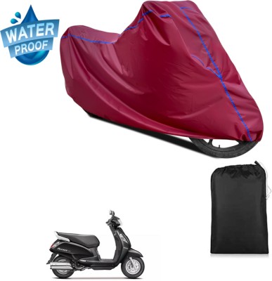 PAGORA Waterproof Two Wheeler Cover for Suzuki(Access 125, Maroon)