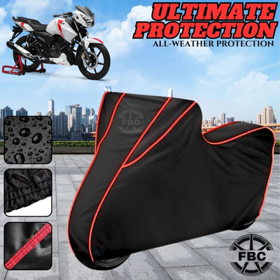 FBC Waterproof Two Wheeler Cover for TVS(Apache RTR 160, Black)