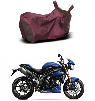 Mdstar Waterproof Two Wheeler Cover for Triumph(Speed Triple, Maroon)