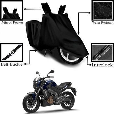 DeepShakshi AUTOMOTIVE Two Wheeler Cover for Bajaj(Dominar, Black)