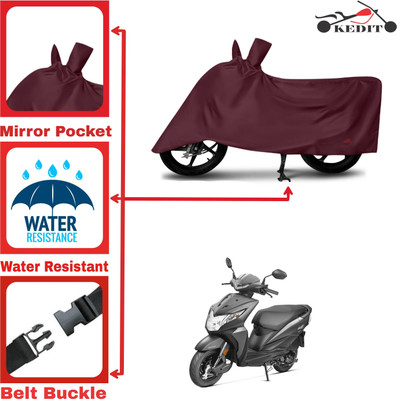 KEDIT Two Wheeler Cover for Honda(Dio, Maroon)
