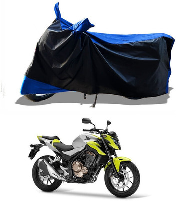 DeepShakshi AUTOMOTIVE Waterproof Two Wheeler Cover for Honda(CB 500, Blue)