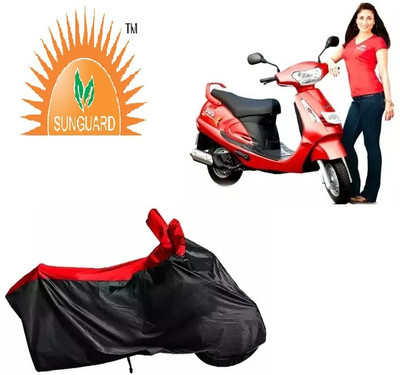 Sunguard Waterproof Two Wheeler Cover for Mahindra(Duro 125, Red, Black)