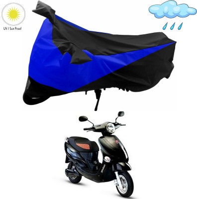 Genipap Two Wheeler Cover for Hero(Electric Photon, Black, Blue)