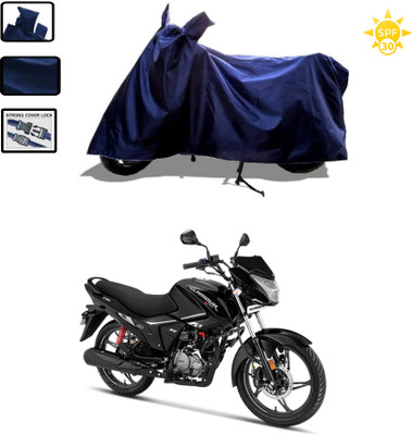 WMIZEXA Waterproof Two Wheeler Cover for Hero(Glamour BS6, Blue)