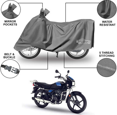 Defendo Waterproof Two Wheeler Cover for Hero(Splendor Plus, Grey)