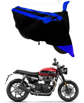 MMSSTAR Waterproof Two Wheeler Cover for Triumph(Speed Twin, Blue, Black)