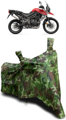 ATBROTHERS Waterproof Two Wheeler Cover for Triumph(Tiger 800 XCA, Multicolor, Green)