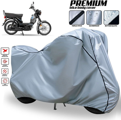 OliverX Waterproof Two Wheeler Cover for TVS(XL 100, Silver, Black)