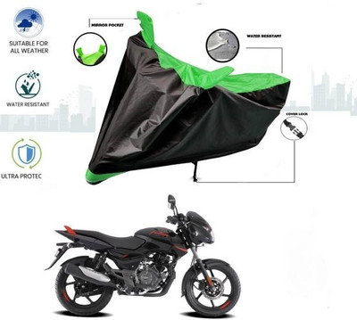 smwzxyu Waterproof Two Wheeler Cover for Bajaj(Pulsar 125, Black, Green)
