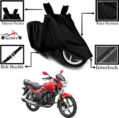 KEDIT Two Wheeler Cover for Hero(Passion Pro TR, Black)