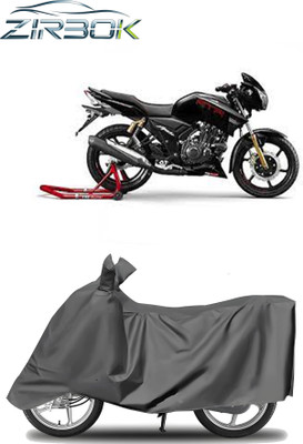 ZIRBOK Waterproof Two Wheeler Cover for TVS(Apache RTR 180, Grey)