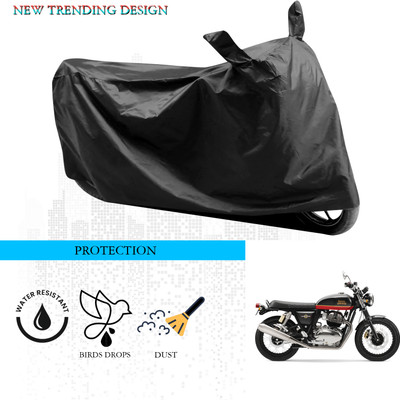 ANTHUB Waterproof Two Wheeler Cover for Royal Enfield(Interceptor 650, Black)