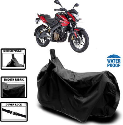 WMIZEXA Waterproof Two Wheeler Cover for Bajaj(Pulsar NS 200, Black)