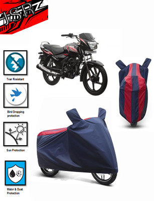 J S R Waterproof Two Wheeler Cover for TVS(Star City Plus, Blue, Red)