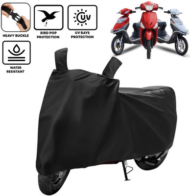 Amikan Waterproof Two Wheeler Cover for Hero(Electric AXLHE-20 BS6, Black)