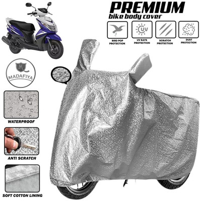 MADAFIYA Two Wheeler Cover for Yamaha(Ray Z, Silver)