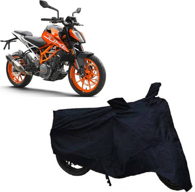 ROYAL AUTO MART Two Wheeler Cover for KTM(390 Duke, Black)