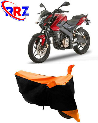 RRZ Waterproof Two Wheeler Cover for Bajaj(Pulsar 220 DTS-i, Black, Orange)