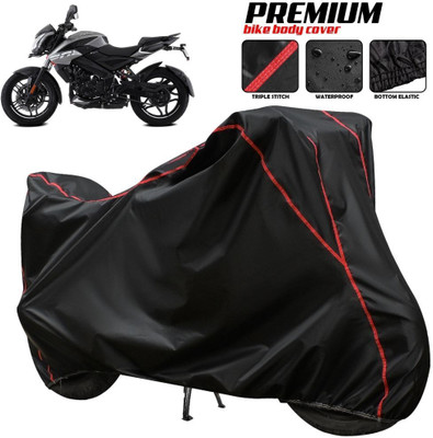 OliverX Waterproof Two Wheeler Cover for Bajaj(Pulsar NS200 BS6, Black, Red, Multicolor)