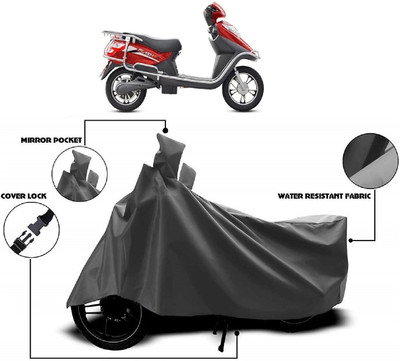 MMSSTAR Waterproof Two Wheeler Cover for Hero Electric(Electric Flash, Grey)