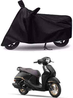 AASHTIK MART Two Wheeler Cover for Yamaha(Fascino 125 BS6, Black)