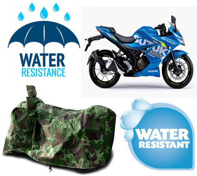 AUTOCAD Waterproof Two Wheeler Cover for Suzuki(Gixxer SF 250, Green)